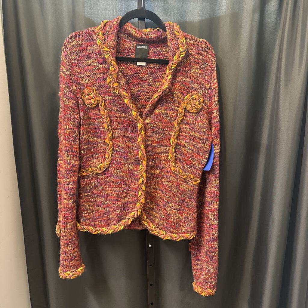 James Coviello Cardigan Braided SWEATERS L