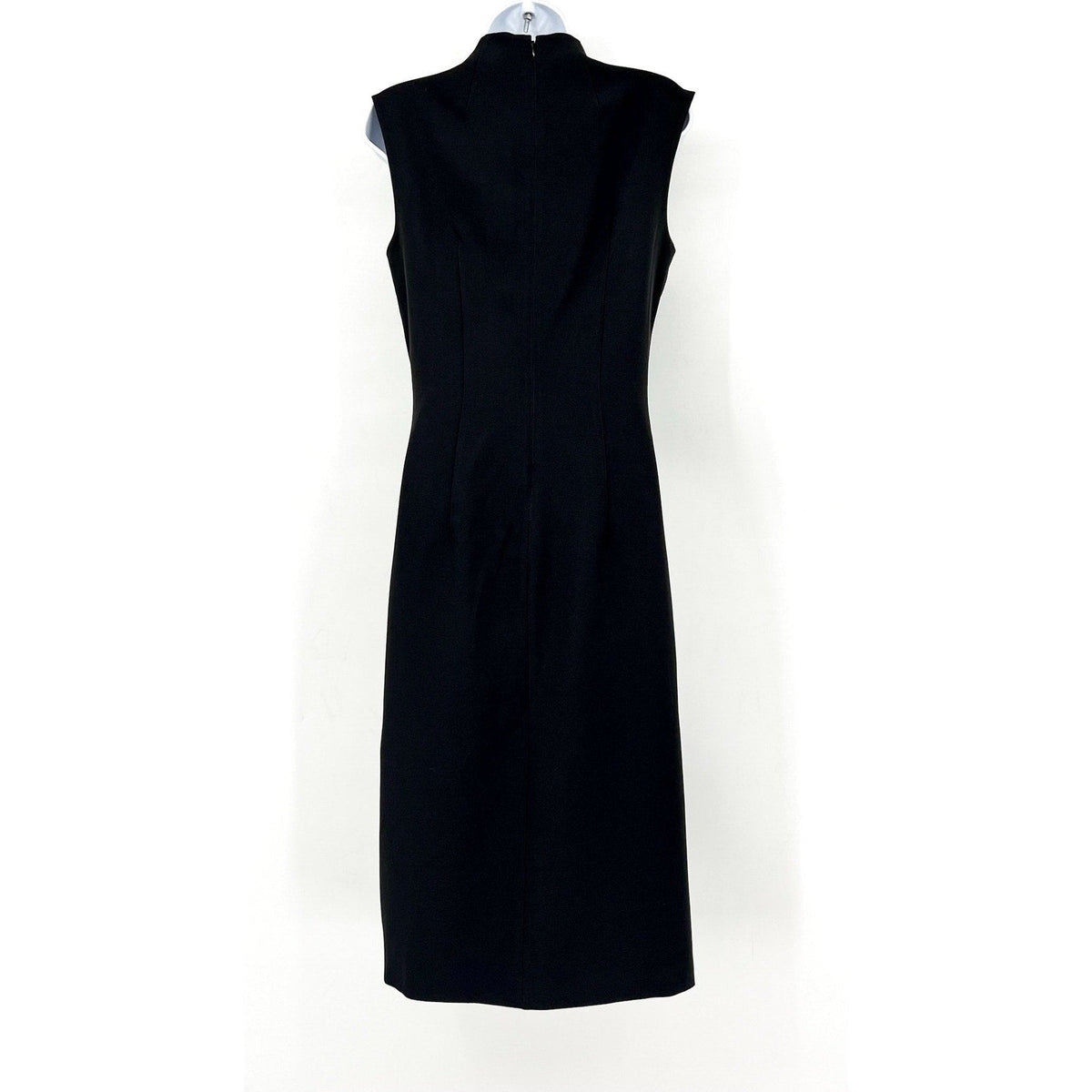 HALSTON Women's Jacklyn Dress In Crepe & Satin Size 2 Black Sleeveless NWT