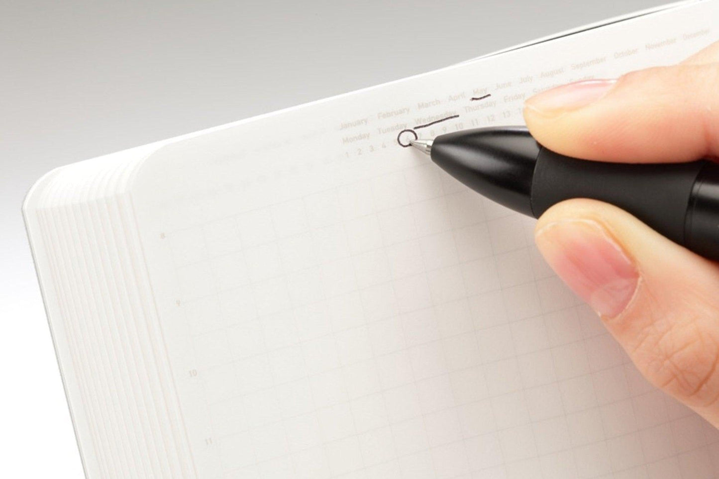 Stalogy 365Days Notebook - A5 - Grid - 368 Pages - Black