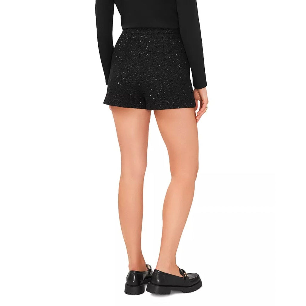1. STATE Womens Tweed Dress Shorts 24W Rich Black Gold Speckled NWT