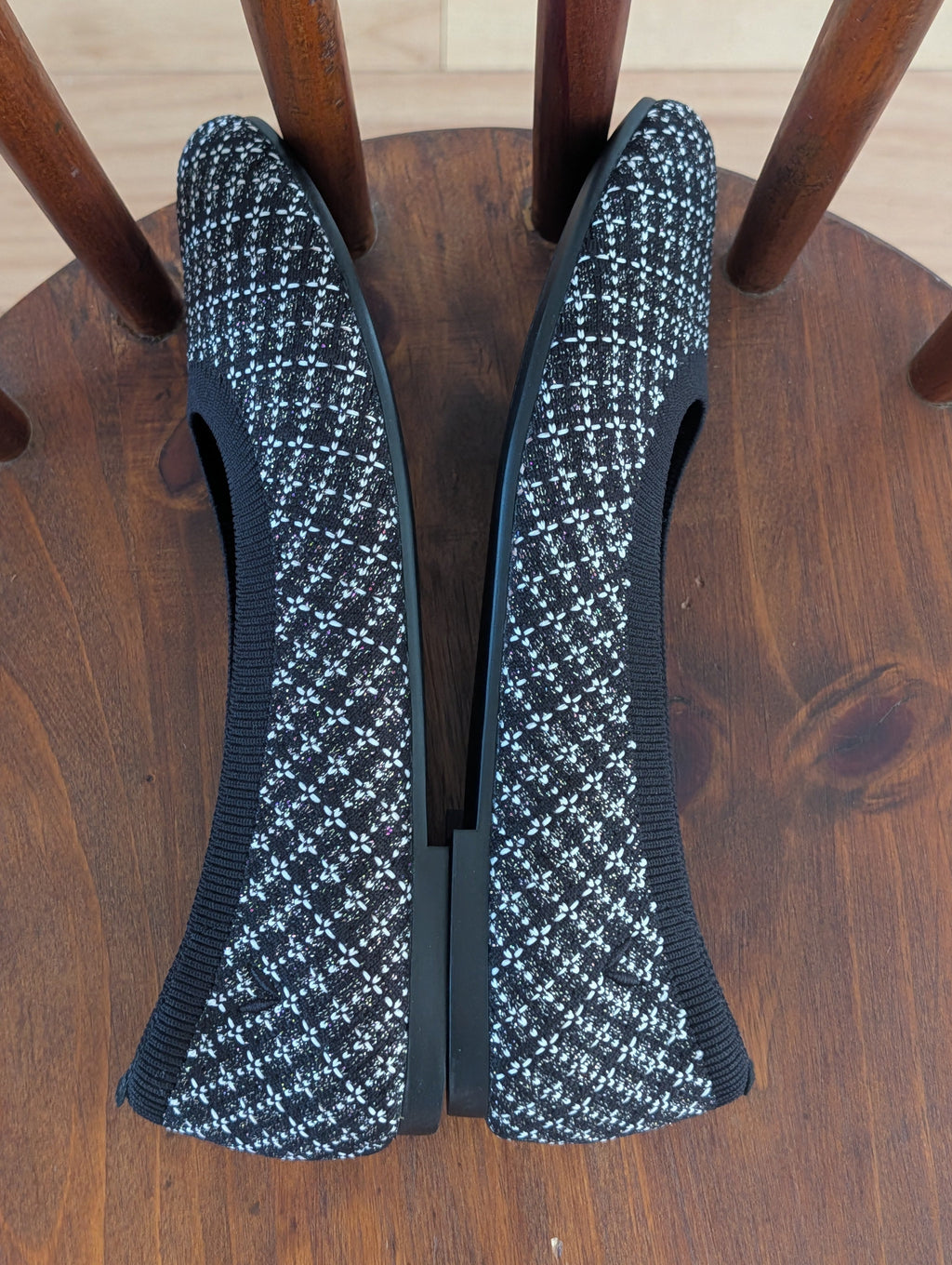 VIVAIA Black Tweed Ballet Flats – 9