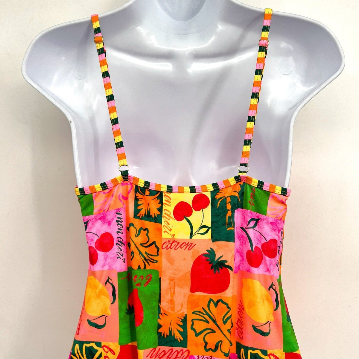 BEACH RIOT Women's Priscilla One Piece Swimsuit Medium Pink Fruit Market NWT