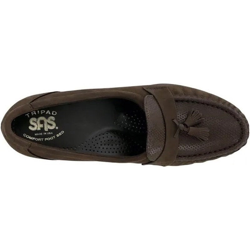 SAS Womens Taylor Wedge Loafers Size 12 M EU 42.5 Brown Leather NIB