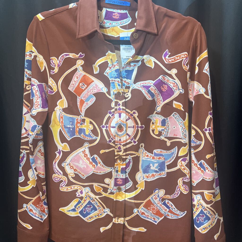 J McLaughlin NWT Nautical Button Up TOPS S
