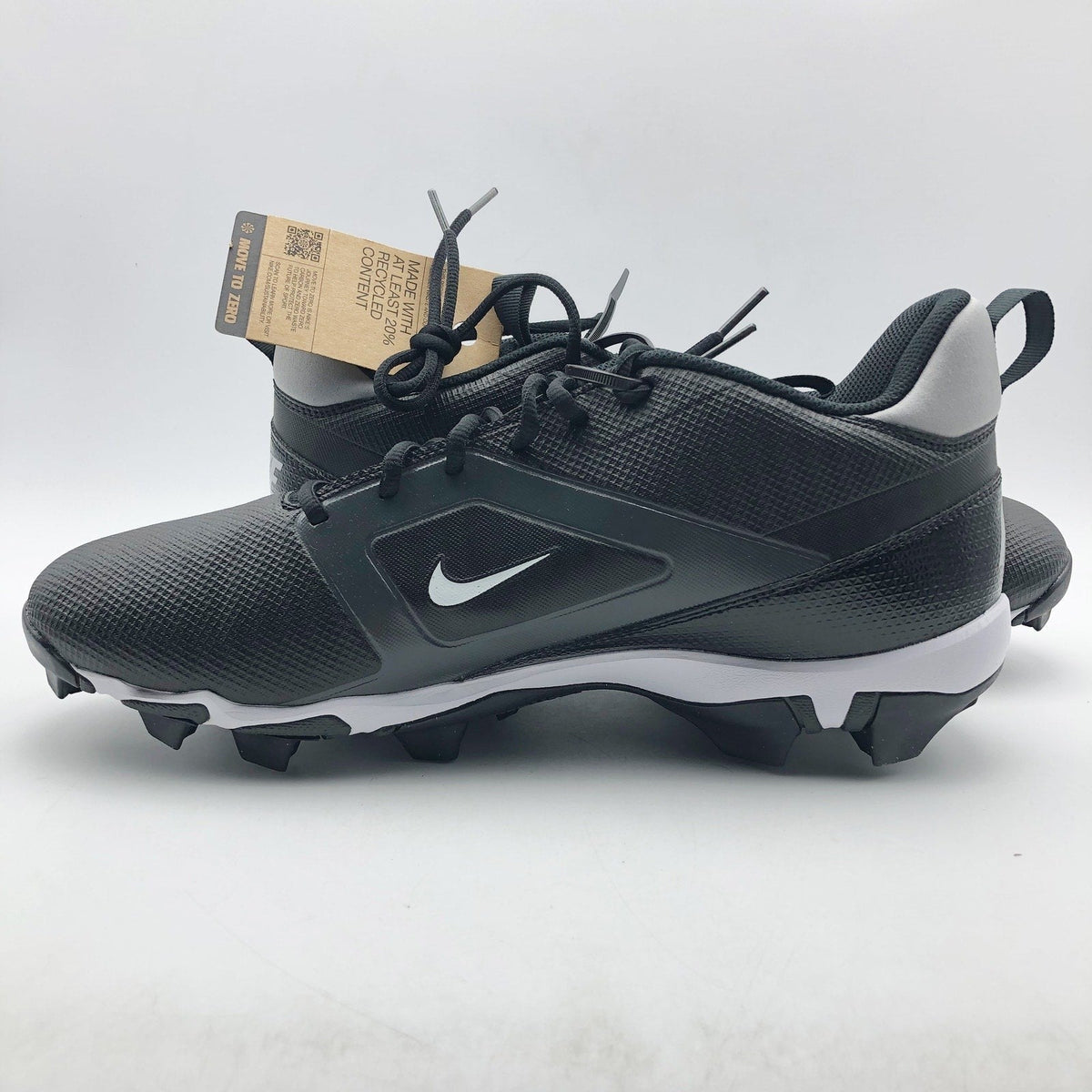 Nike Mens Alpha Menace 4 Shark Football Cleats 13 Wide Black Grey White NWOB