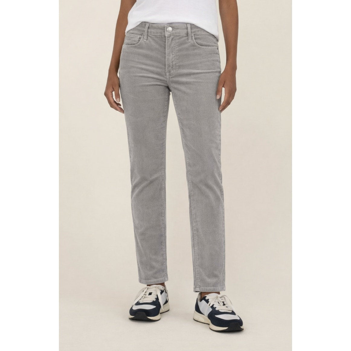 KUT FROM THE KLOTH Rachael Mom Corduroy Jeans Size 18 Grey High-rise Fab Ab NWOT