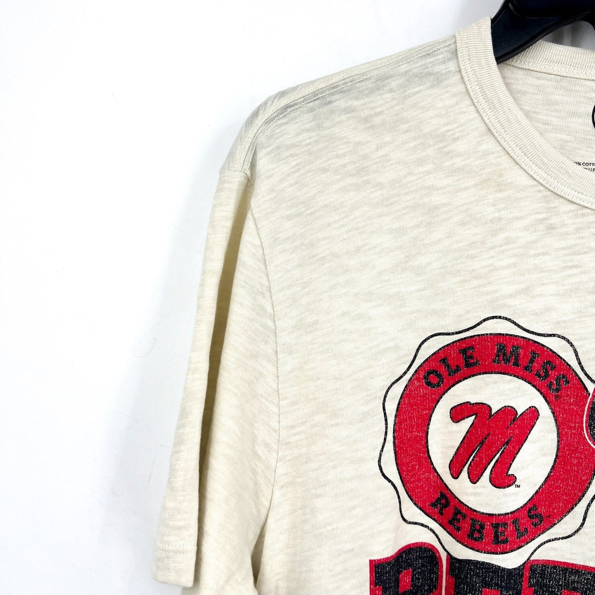 47 BRAND University of Mississippi Bottom Line Scrum Tee Medium Khaki NWT