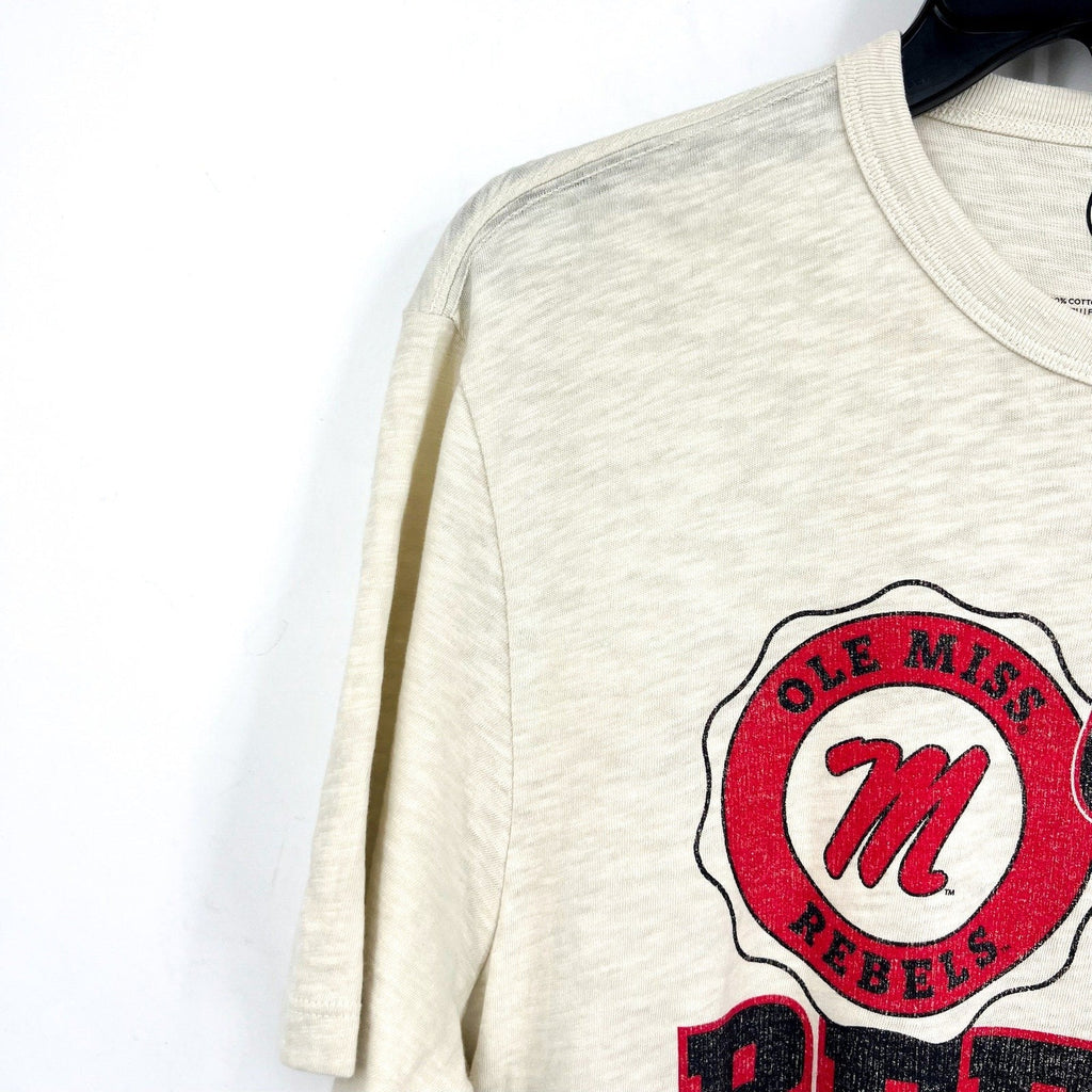 47 BRAND University of Mississippi Bottom Line Scrum Tee Medium Khaki NWT