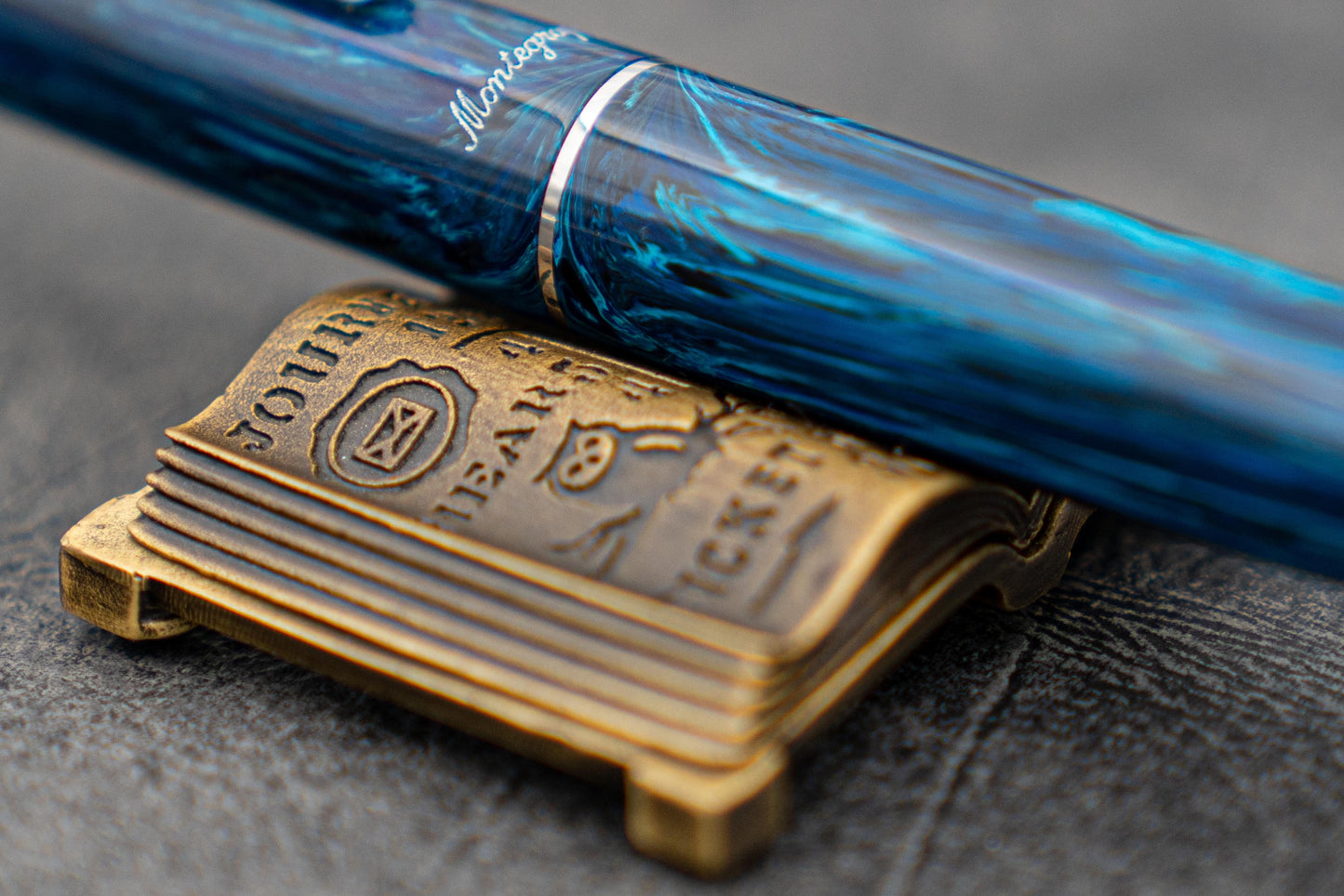 Sepia "Listen to your heart" Brass Pen Stand