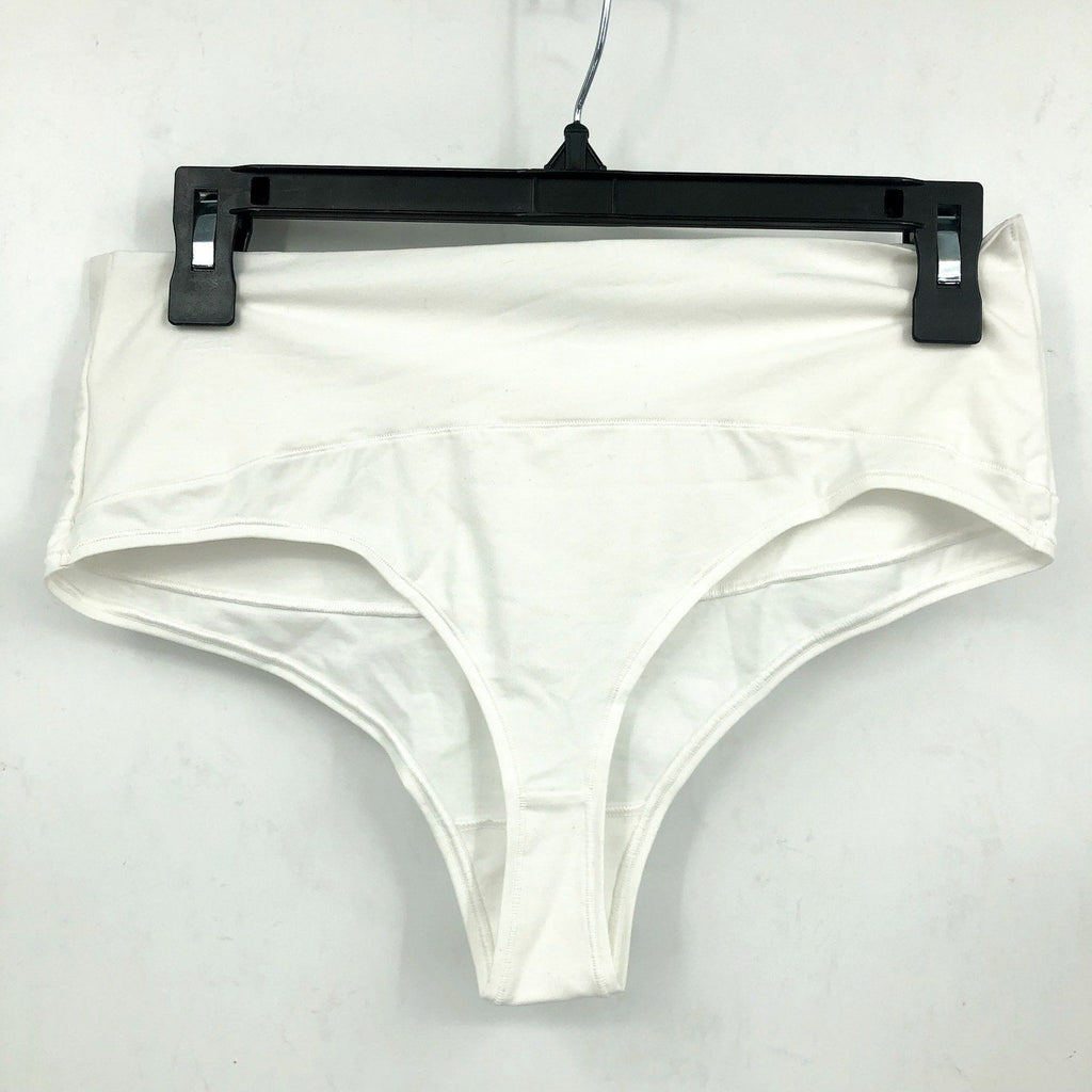 SPANX Women's Cotton Control Thong XL White Tummy Shaping 40052R NWT