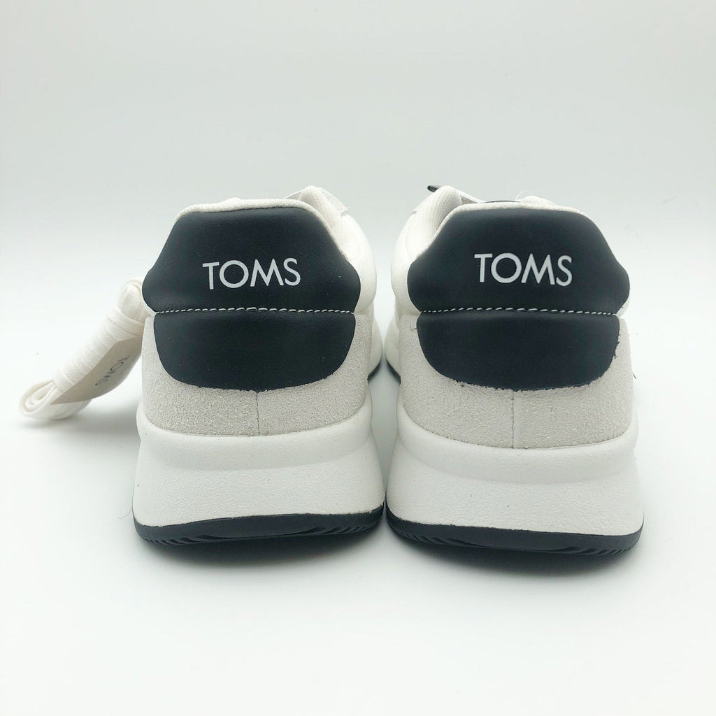Toms Mens TRVL LITE Retro Runner Sneakers Size 12 White Suede Twill Casual NIB