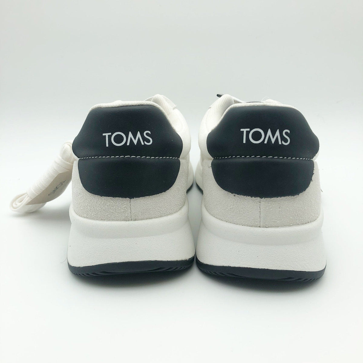 Toms Mens TRVL LITE Retro Runner Sneakers Size 12 White Suede Twill Casual NIB