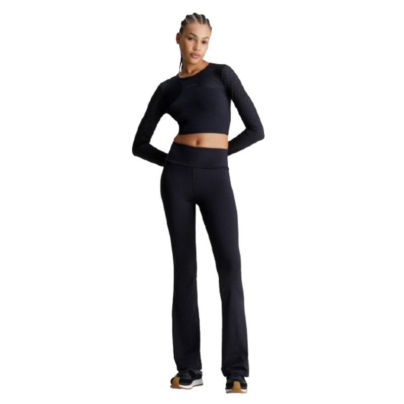 CALVIN KLEIN Women's Flared Gym Leggings Small Black Elastic Waist NWT