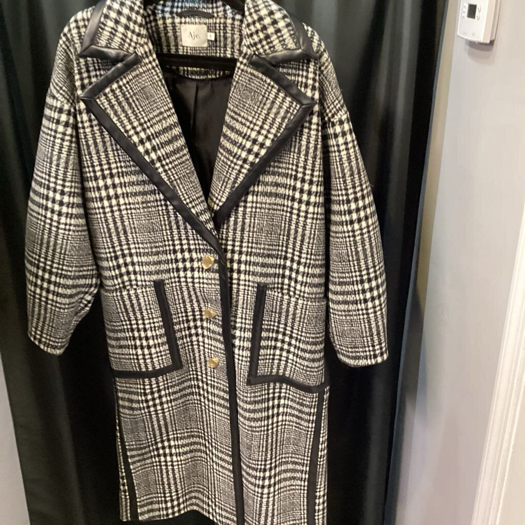 Aje Plaid Wool Blend OUTERWEAR S