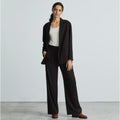 Everlane Womens The Way-High Drape Pants Size 12 30" Inseam Pleated Black NWT
