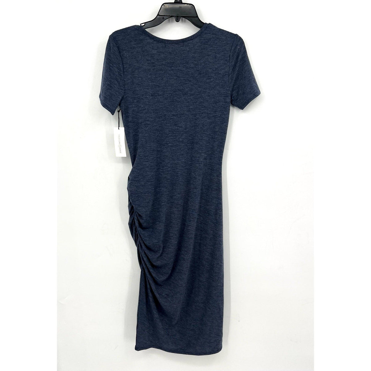 TREASURE & BOND Women's Ruched Jersey Dress Small Navy Blue NWT