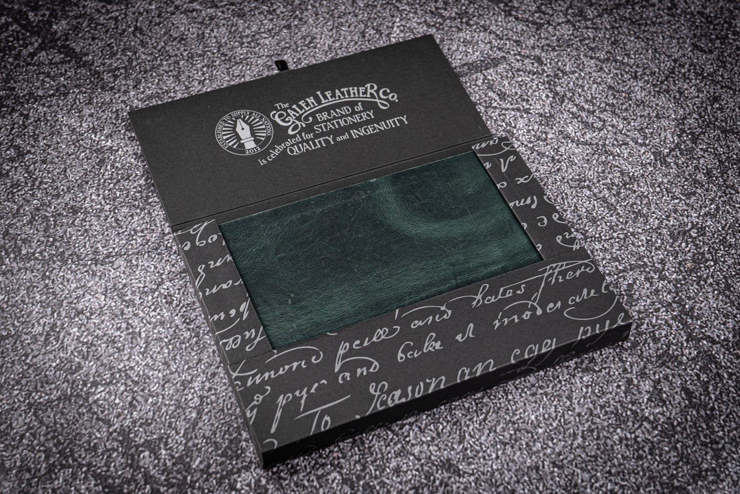 Leather Notebook B6 - Tomoe River Paper - Crazy Horse Forest Green