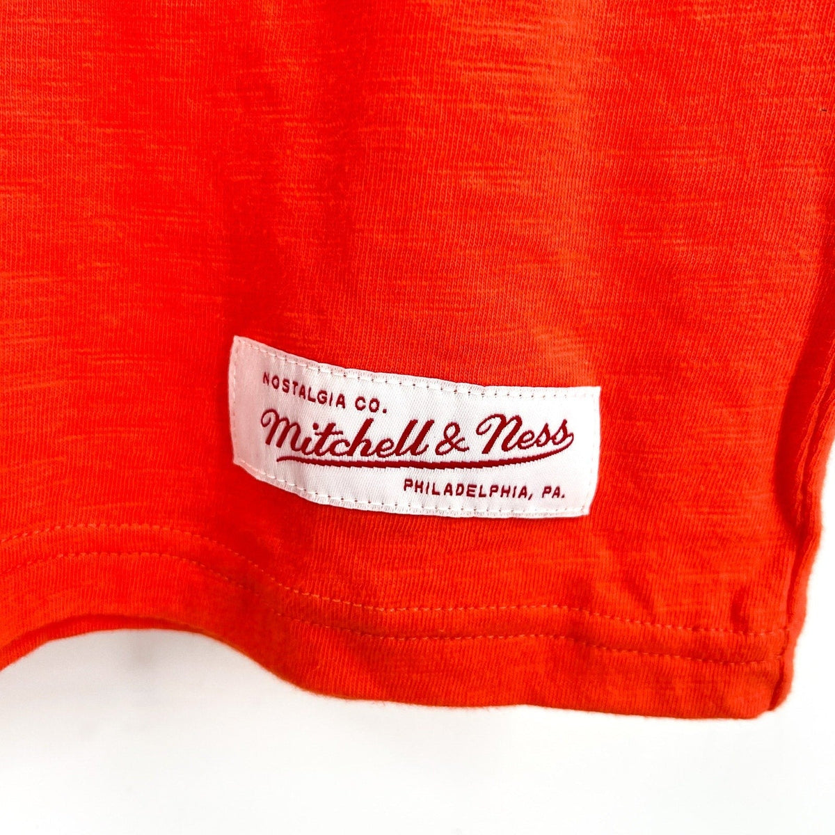 MITCHELL & NESS Mens NCAA Clemson Tigers Embroidered Tee Small Orange NWT