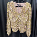 WHBM Rouched Pleated Sleeve TOPS 14