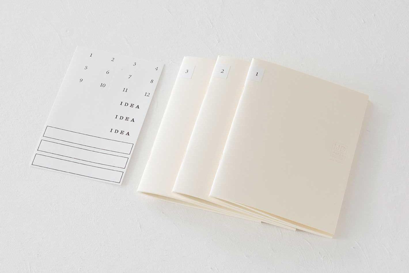 Midori MD Notebook Light A4 Blank 3-pack