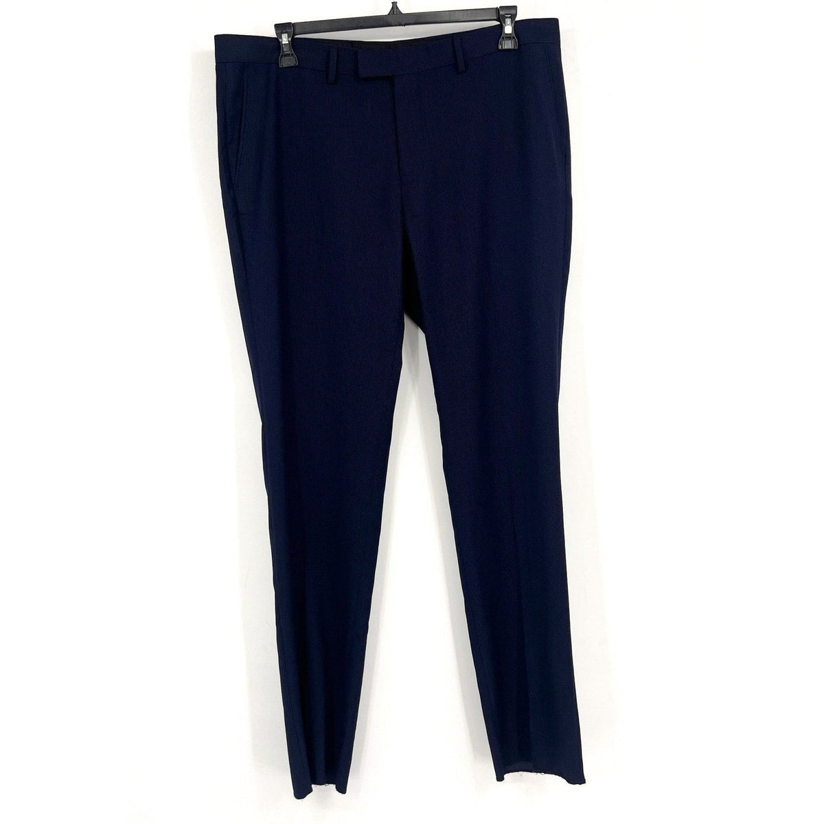 SOUL OF LONDON Men's Slim Fit Suit Dress Pants Size 40R Navy Blue Flat Front NWT