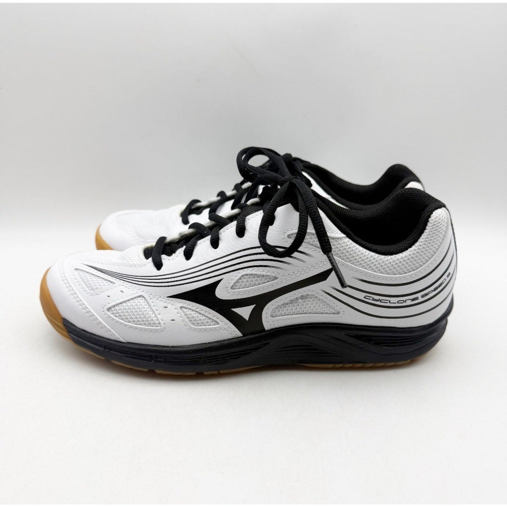 MIZUNO Womens Cyclone Speed 3 Volleyball Shoes Size 11 White Black Lace Up NIB