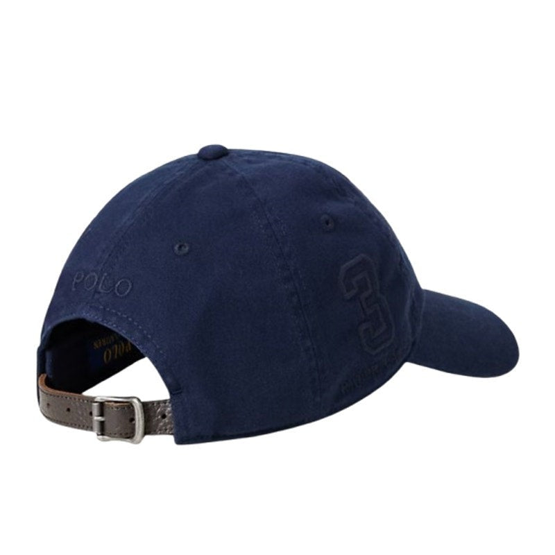 POLO RALPH LAUREN Men's Big Pony Chino Cap Hat Navy Blue Adjustable NWT