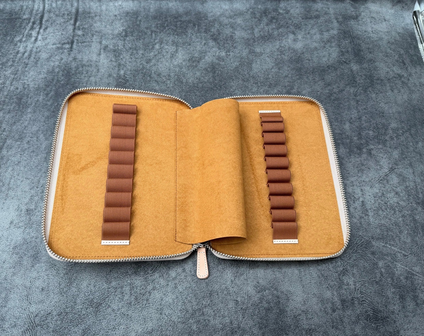 SECONDS Leather Zippered 20 Slots Pen Case - Multiple Colors - 406