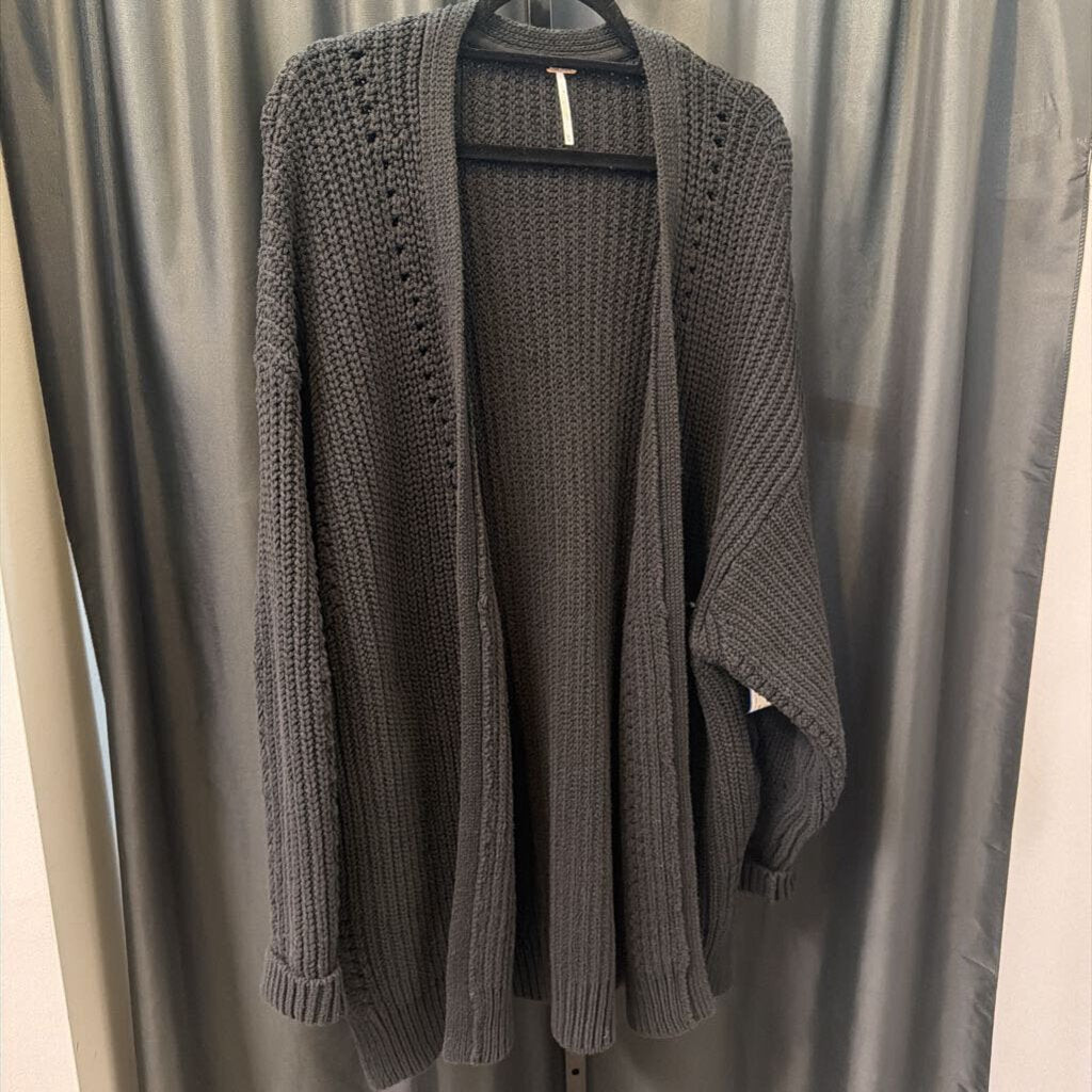 Free People Thick Open Knit Cardi Long SWEATERS M