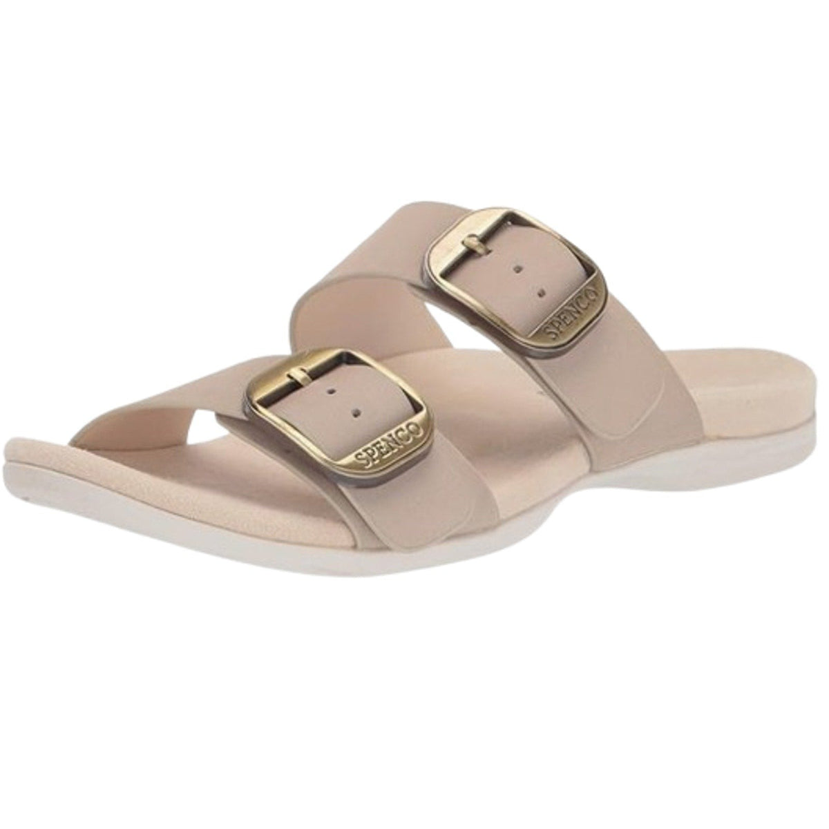 Spenco Womens Vista Slip On Sandals US 9 WIDE Grey Morn Leather APMA NIB