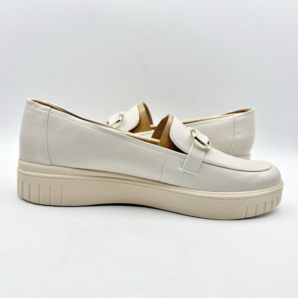LifeStride Womens Genevabit Loafers Size 11 M EU 42 Bone Off White NIB
