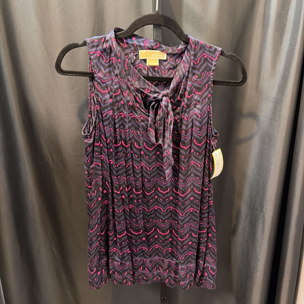 Michael Kors Silk Print Tank Tie TOPS 8