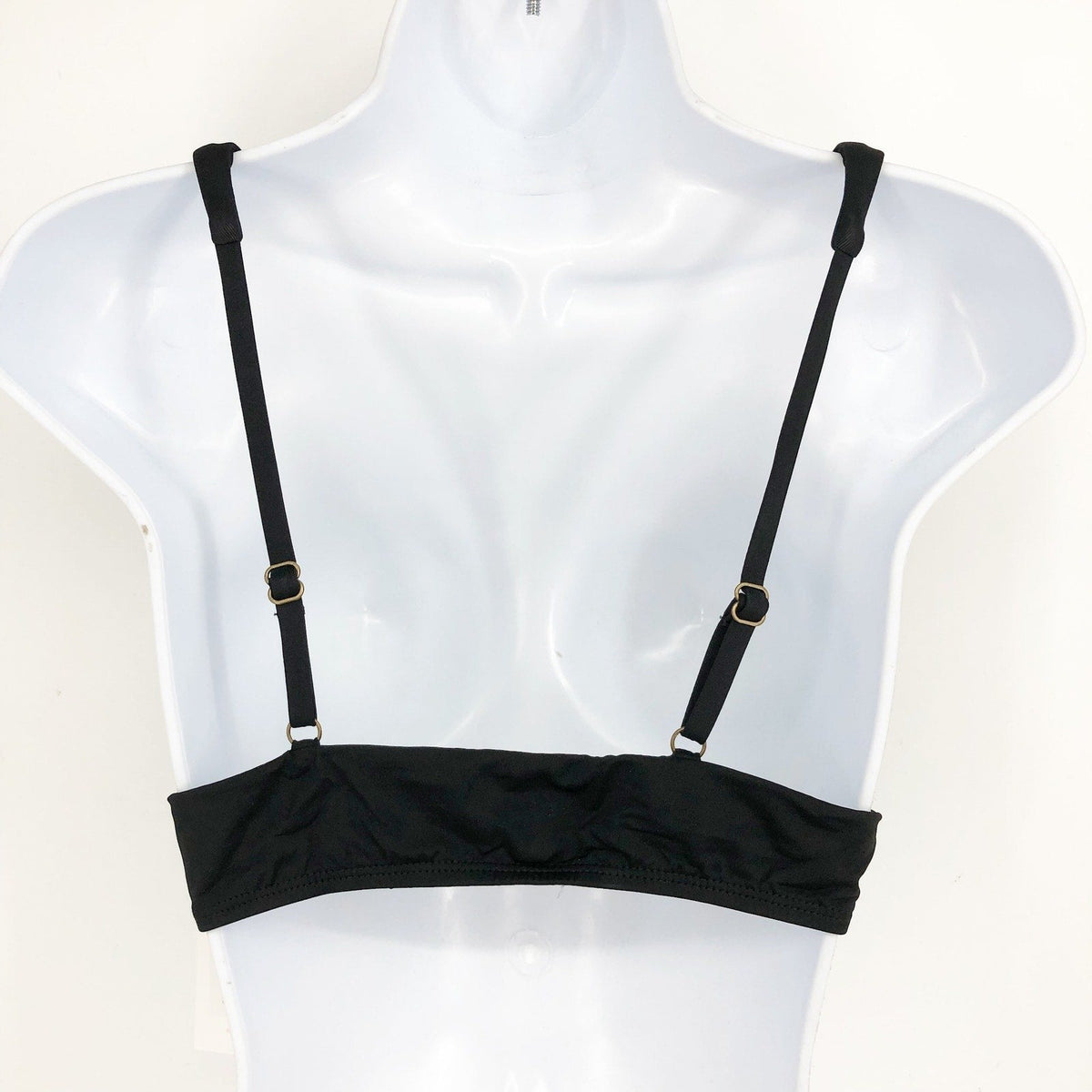 ANDIE SWIM Women's Belize Bikini Top Medium Black Plunge V Neck