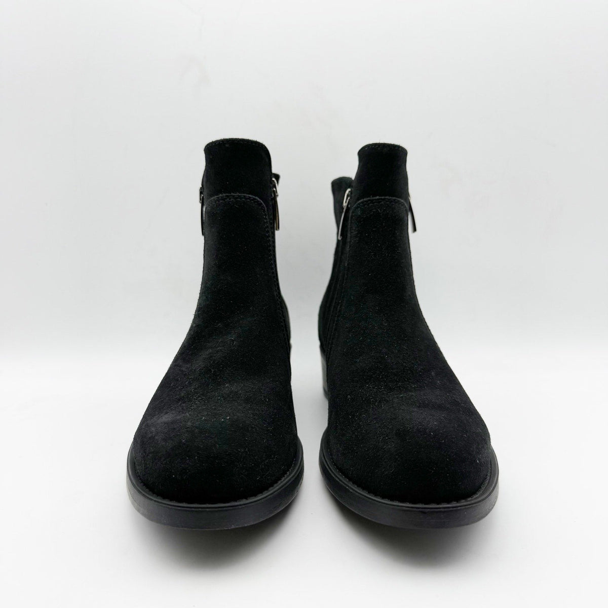 La Canadienne Womens Saria Booties Size 6.5 Black Suede Waterproof Dual Zip NWOB
