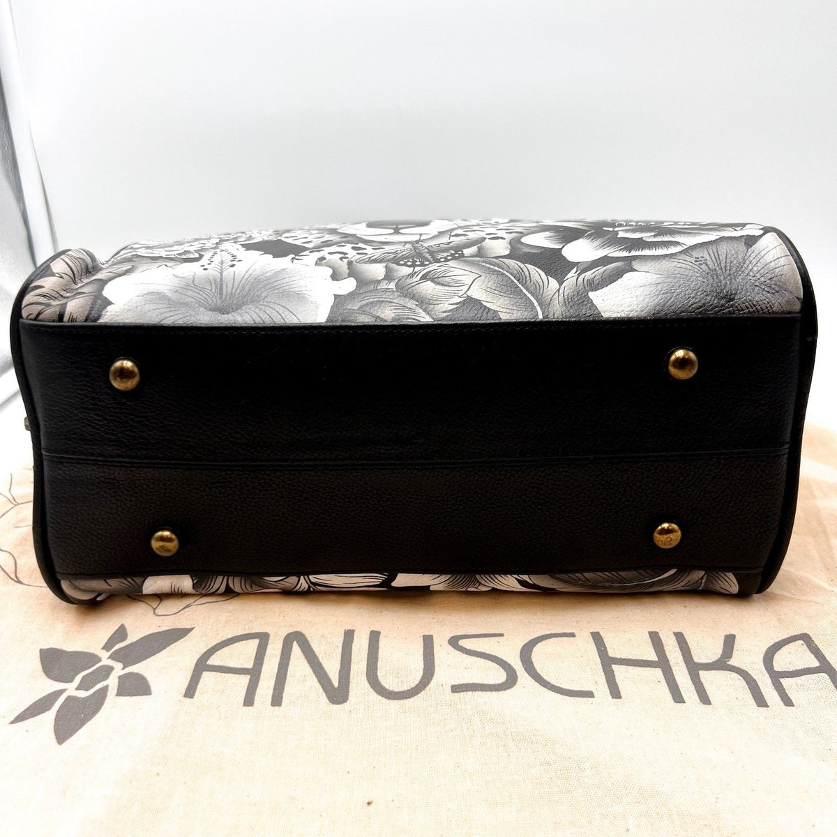 ANUSCHKA Women's Zip Around Classic Satchel Cleopatra’s Leopard Leather NWT