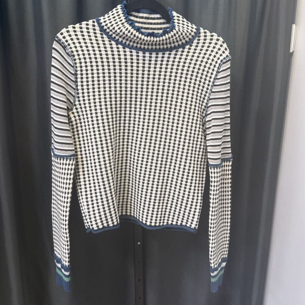 Free People NWT LS Multi Pattern Knit TOPS M