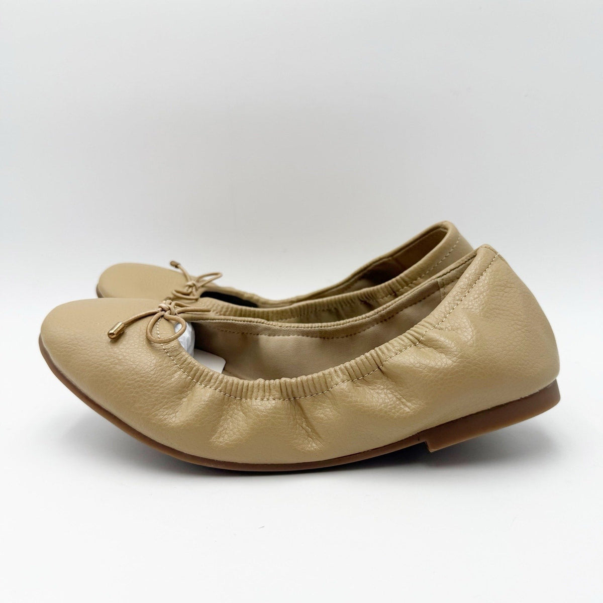 MIA Womens URI Ballet Flats Size 8.5 M Tan Beige Leather NWOB