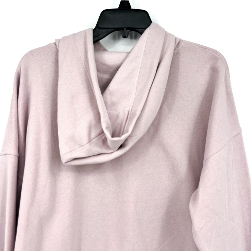 DKNY Women's Sequin Fleece Hoodie Medium Pink Allure Pullover Sweatshirt NWT