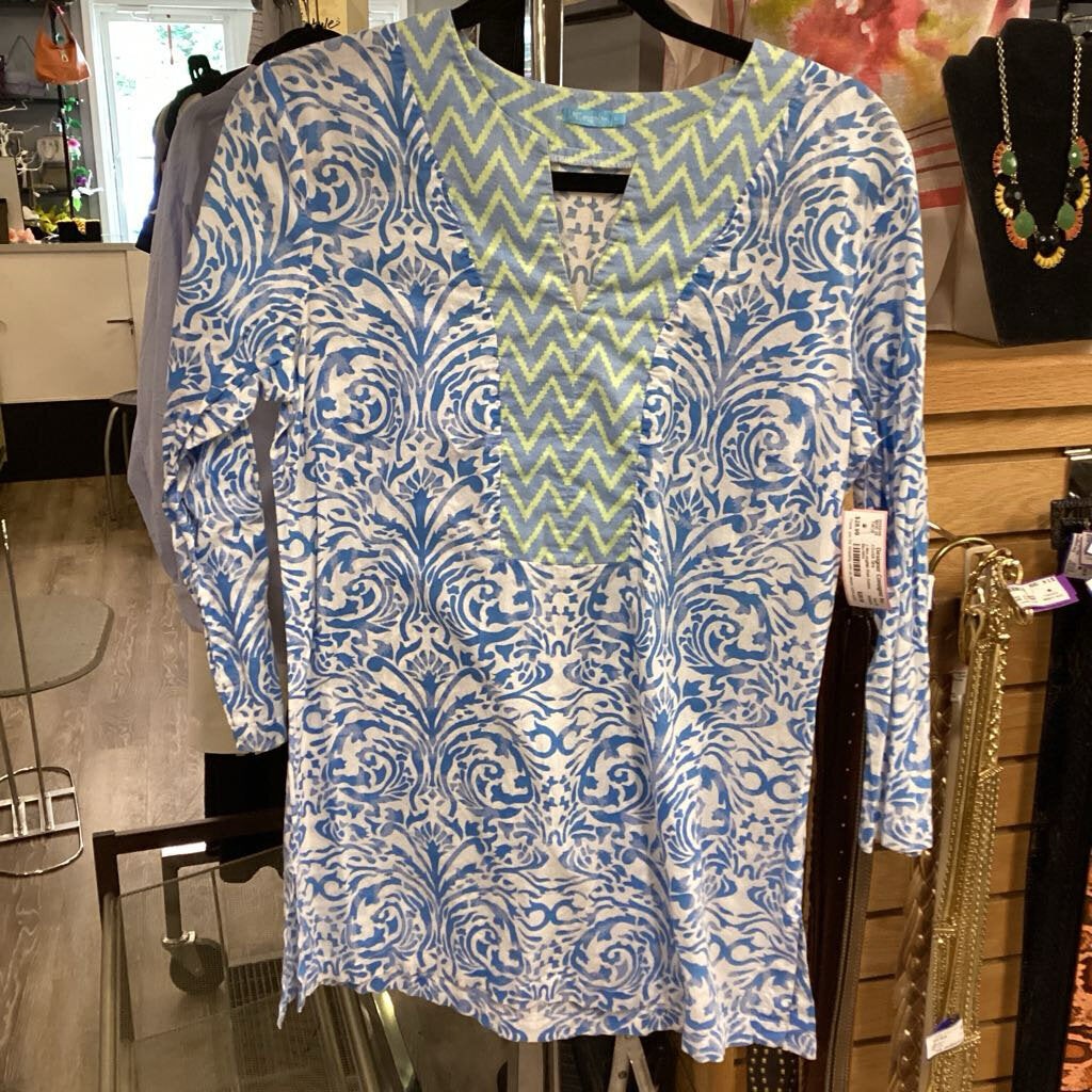 J McLaughlin Print Cotton COVER UPS M
