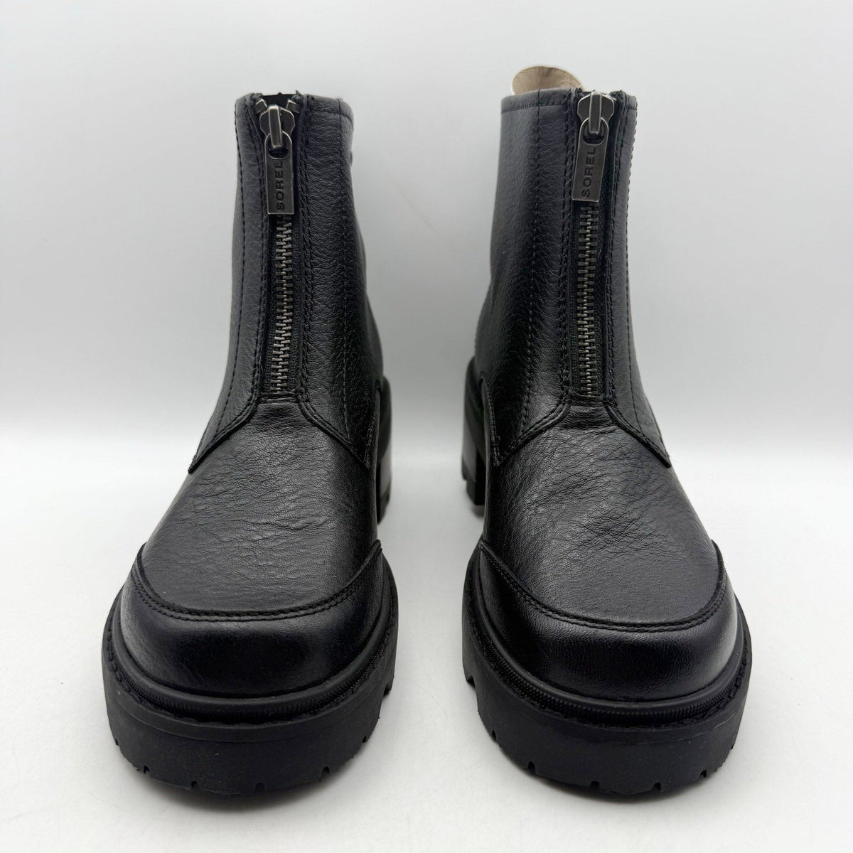 Sorel Womens Joan Now Zip Ankle Bootie Size 9 EU 40 Black Leather Waterproof NIB