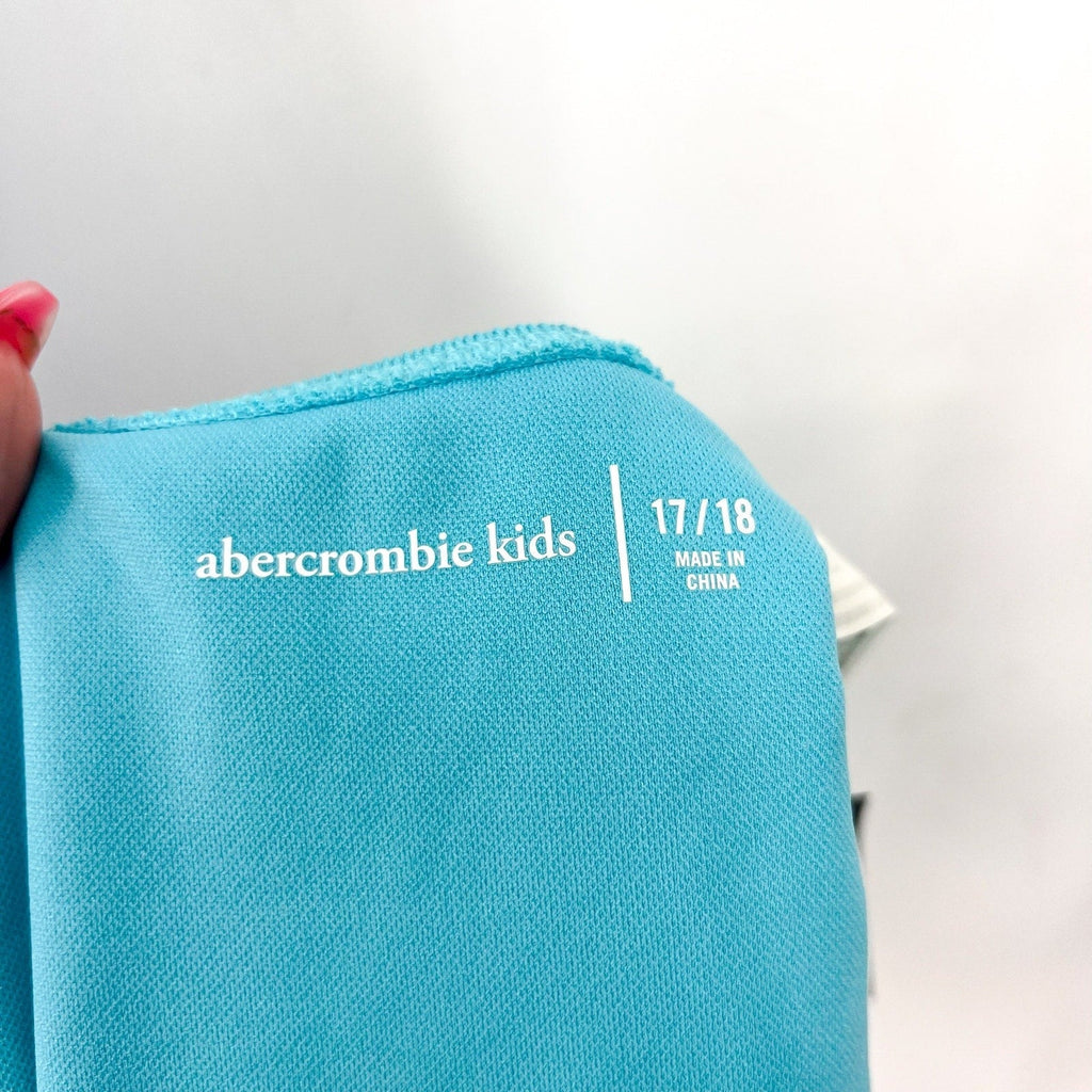 ABERCROMBIE KIDS Girls Textured Two-Piece Swimsuit Set Size 17- 18 Blue NWT