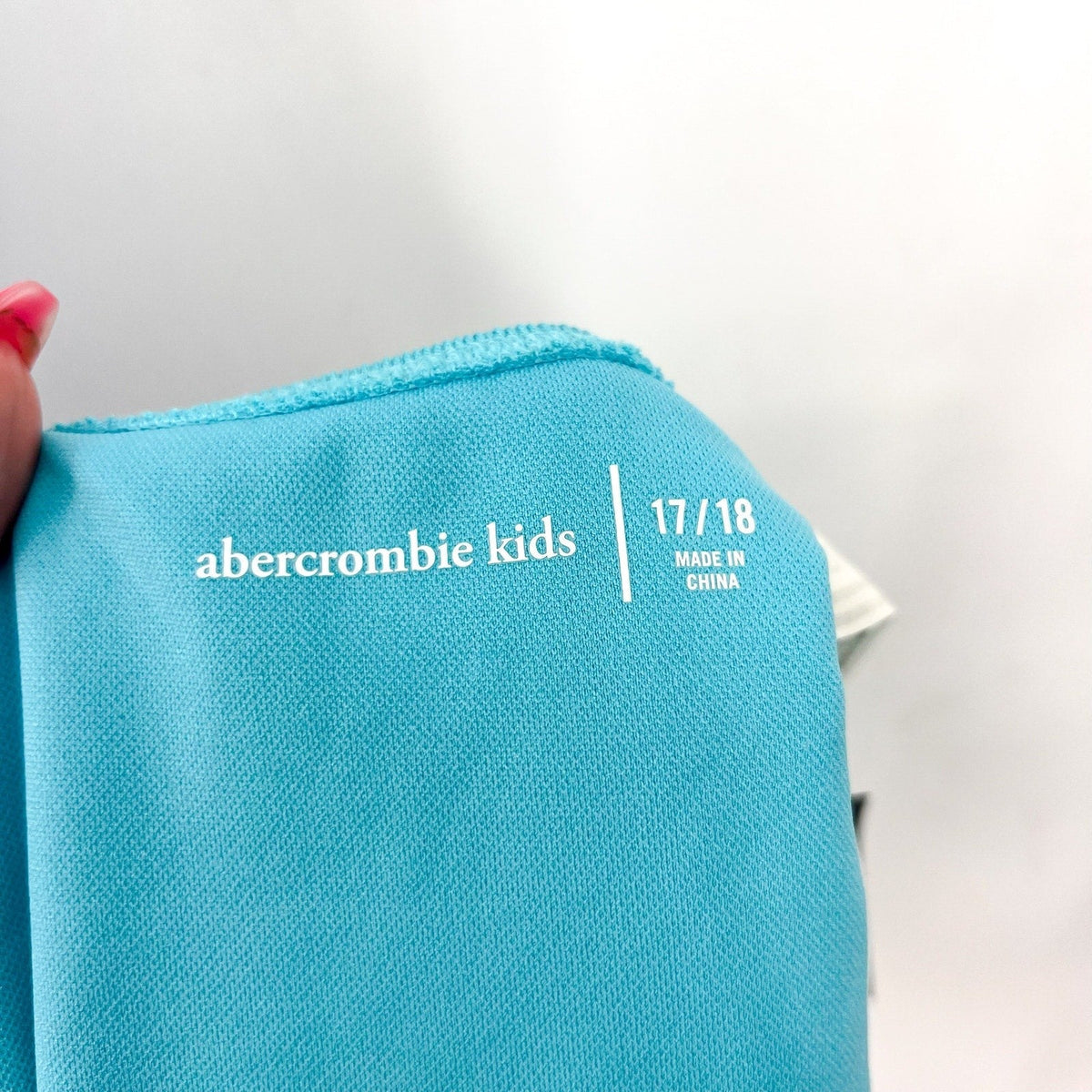 ABERCROMBIE KIDS Girls Textured Two-Piece Swimsuit Set Size 17- 18 Blue NWT