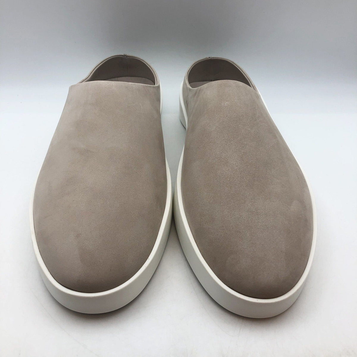 Wolf & Shepherd Cruise Mule Slip On Shoe MENS 7.5 WOMENS 9 Warm Gray Leather NIB