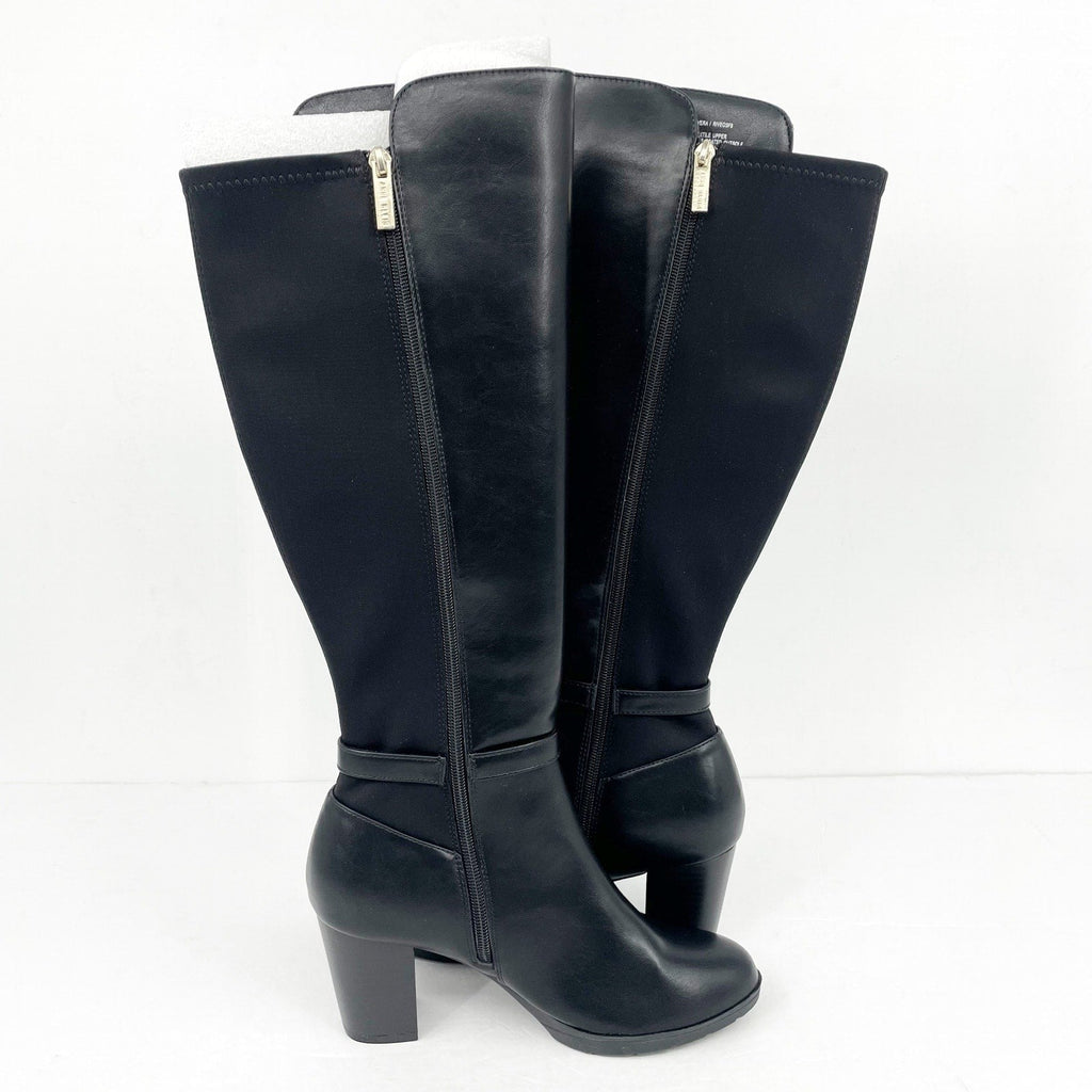 Anne Klein Womens Rivera Knee High Boots Size 8 M EU 38 Black NIB
