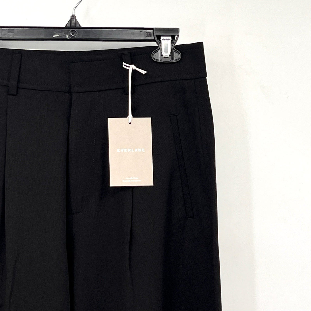 Everlane Womens The Way-High Drape Pant Size 2 Black 31" Inseam Pleated NWT