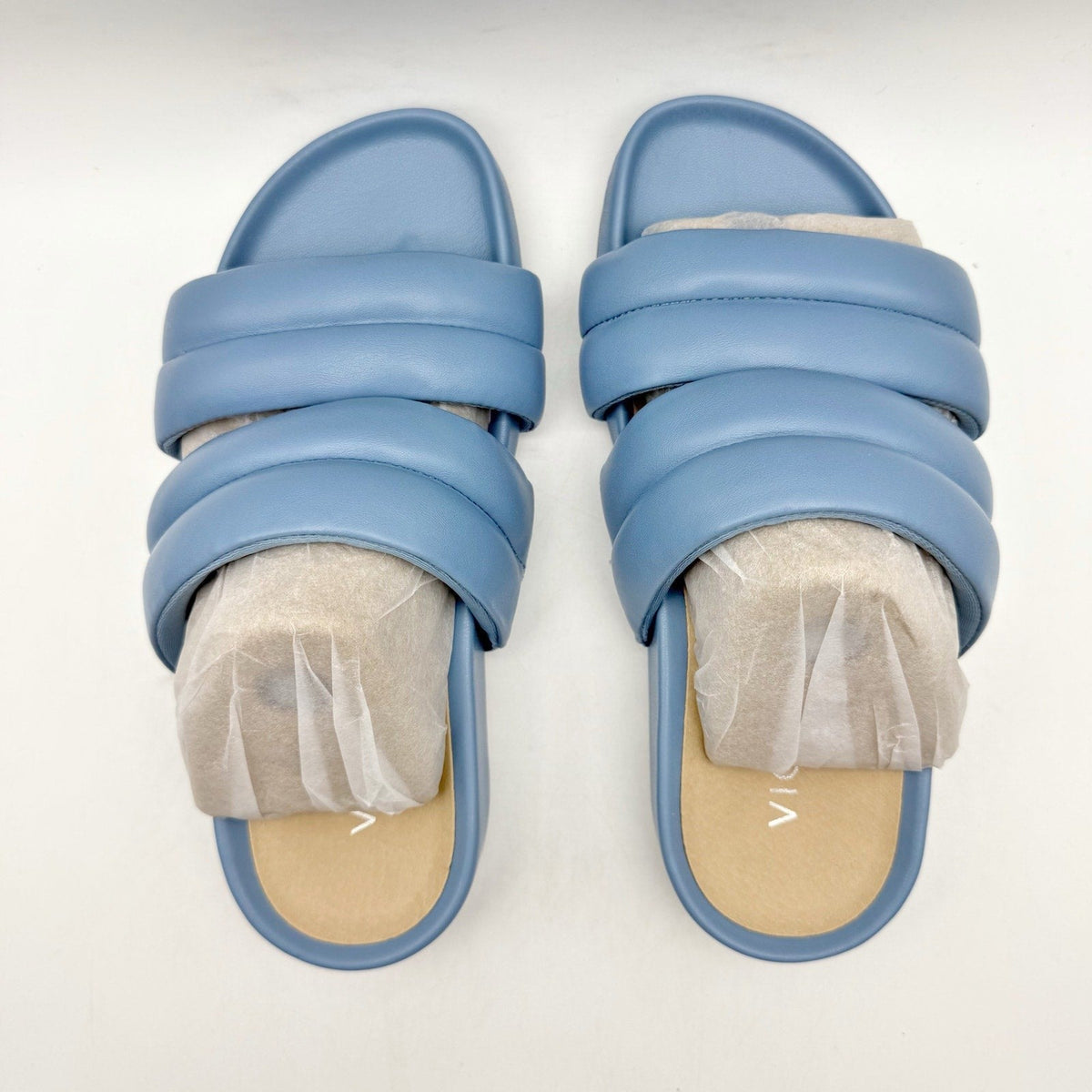 Vionic Womens Mayla Slide Sandals Size 5 M EU 35 Blue Comfort NIB