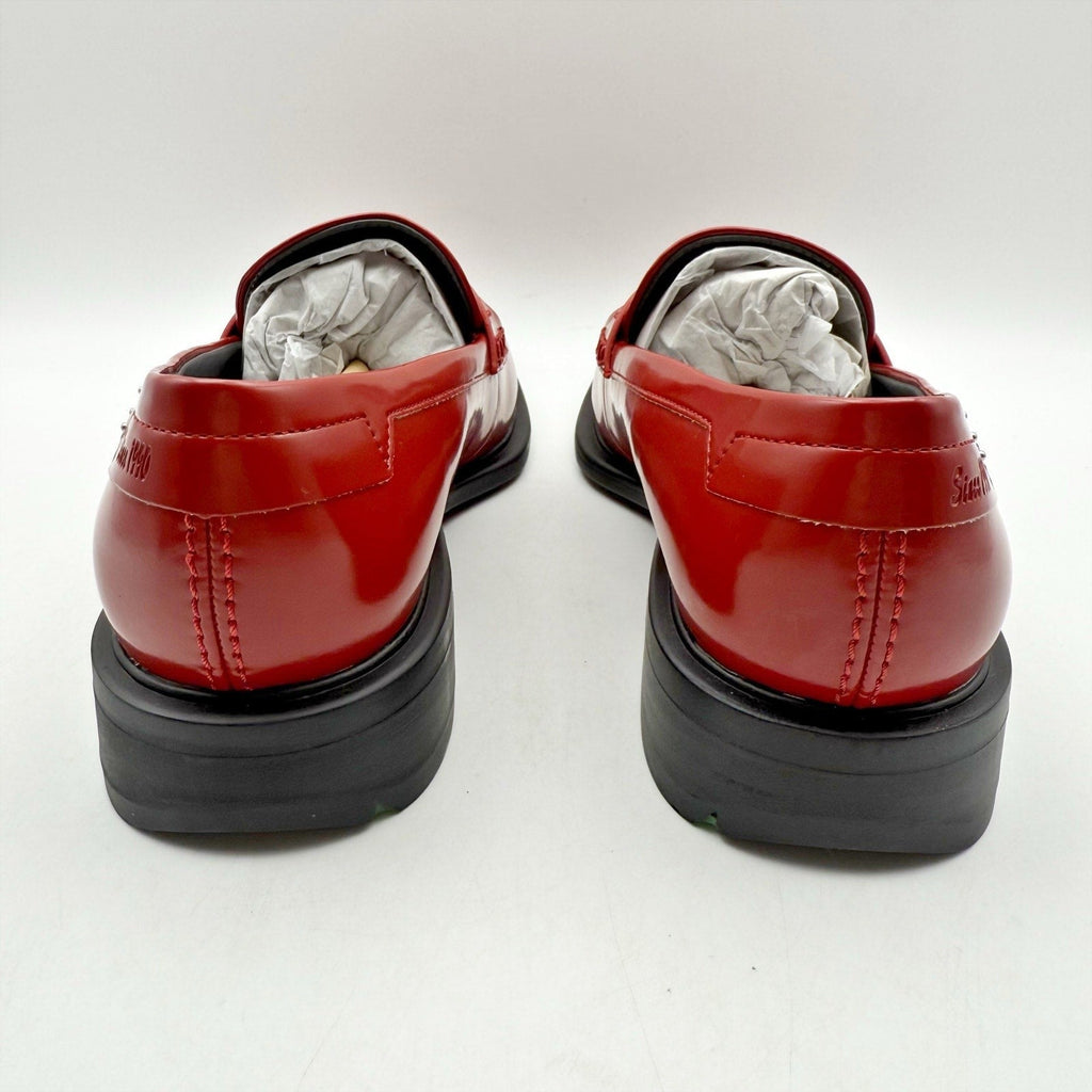 Franco Sarto Womens Eden Studded Loafers Size 7.5M EU 38 Red Slip On NIB