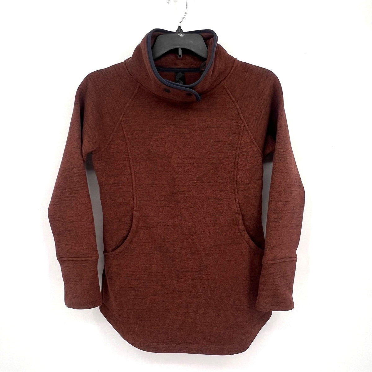 PRANA Women's Tri Thermal Threads Tunic Top XS Red Clove Polartec Fleece NWT