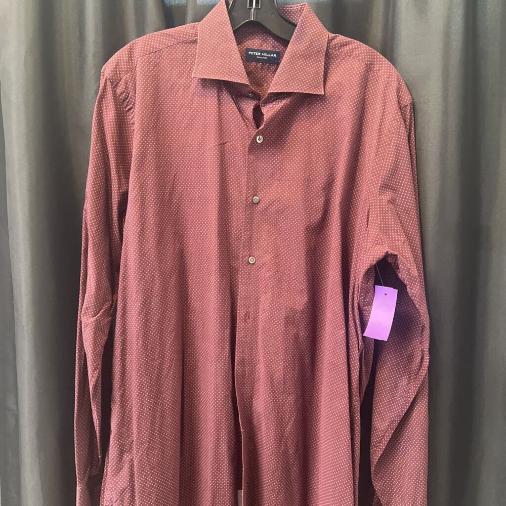 Peter Millar LS Dot Pattern MENS SHIRTS L