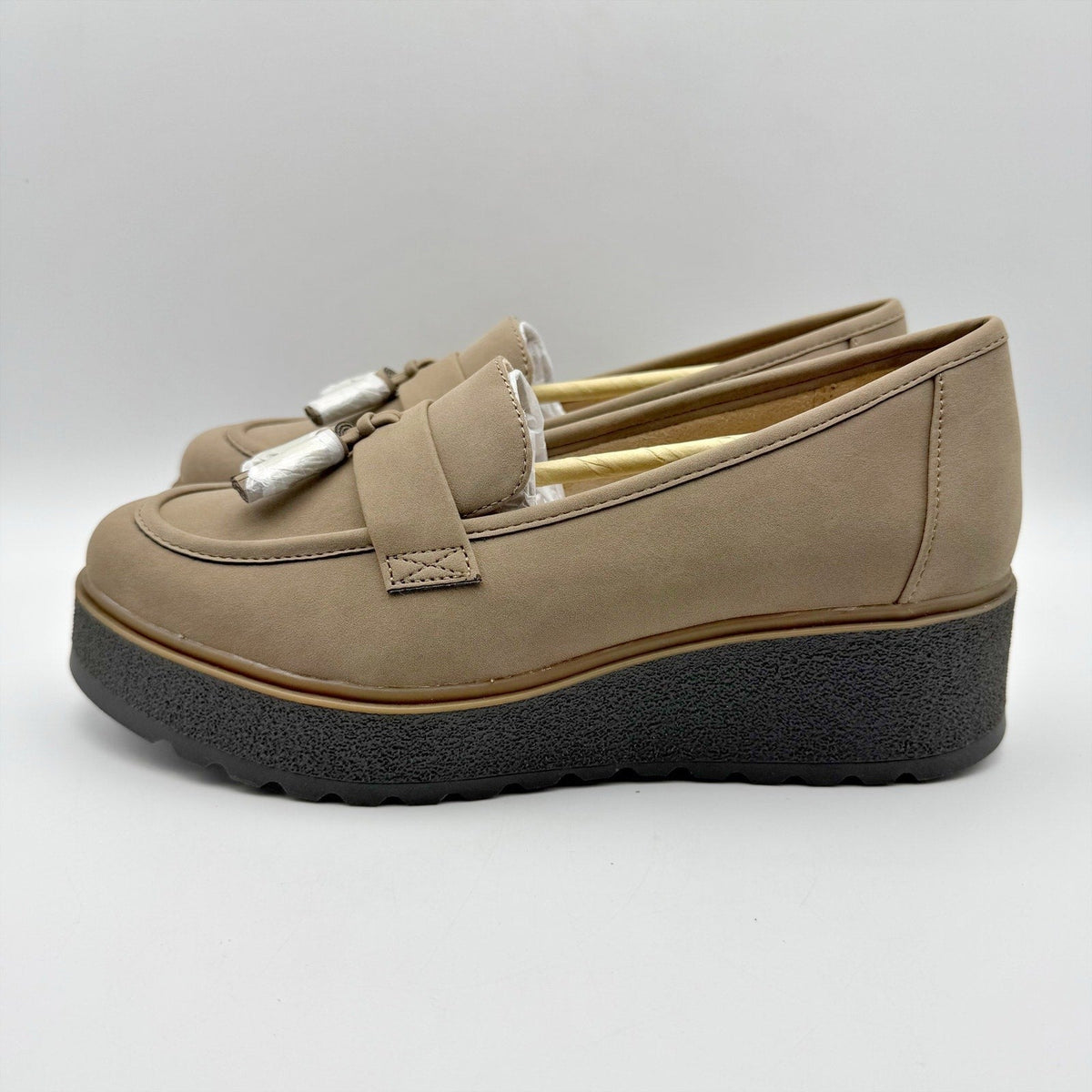 Soul Naturalizer Womens Josie Loafers Size 8M EU 38.5 Taupe Tan Slip-on NIB